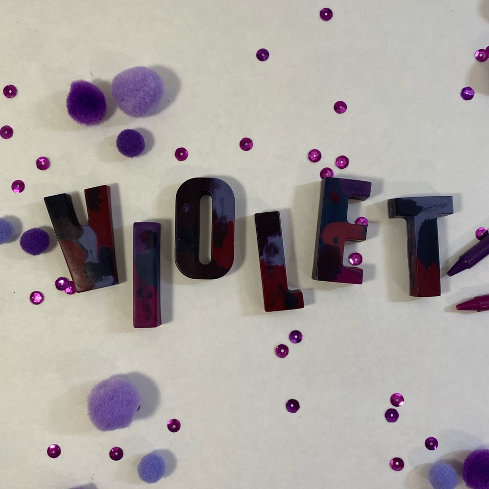 Purple Custom Alphabet Crayons | Shades of Purple